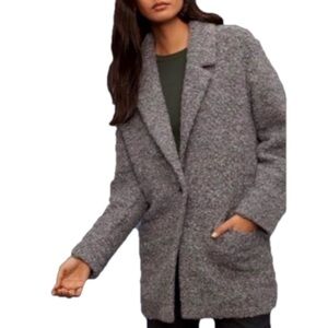 Aritzia Wilfred Sz S Gondry Coat Wool Alpaca Mohair Oversized Grey